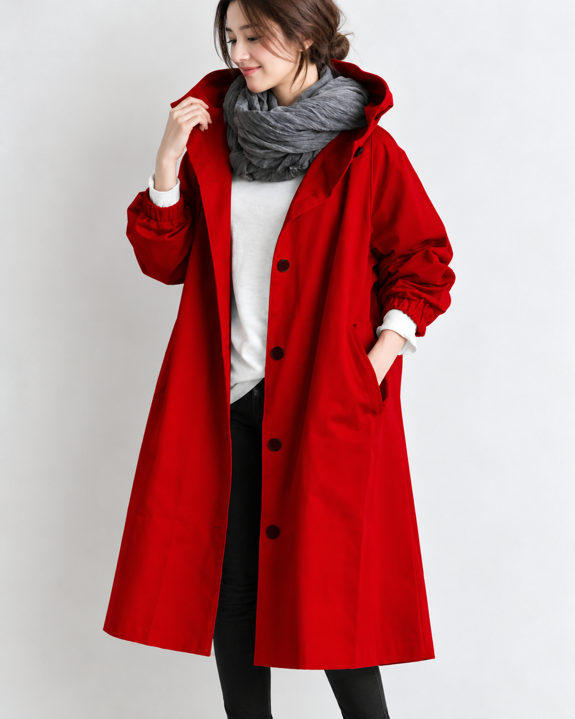 Vina™ | Trench Largo Cálido con Capucha