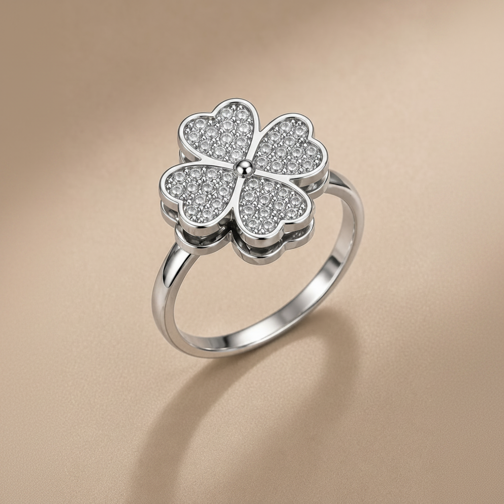 Valenti | Anillo trébol rotatorio