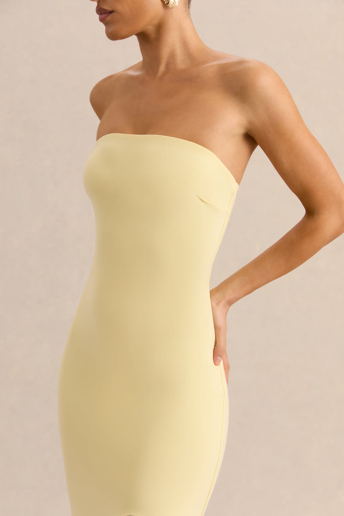 Melva | Limón Bandeau Vestido Largo