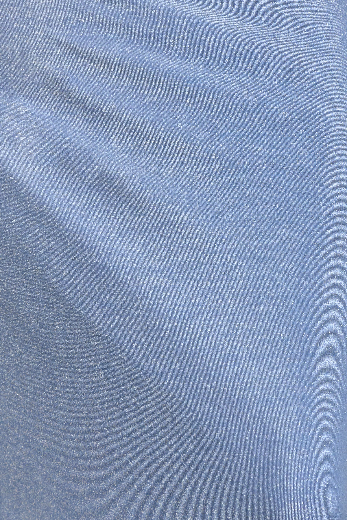 Sarielle | Vestido Largo Premamá Azul Claro Con Escote Asimétrico Y Espalda Abierta