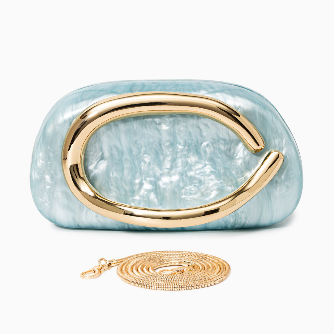 Aurelia | Pochette Escultural con Cadena Dorada