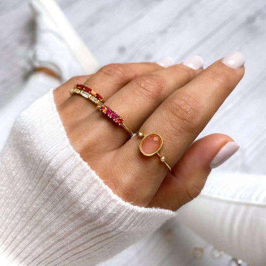 Anillo Rosa Brillo