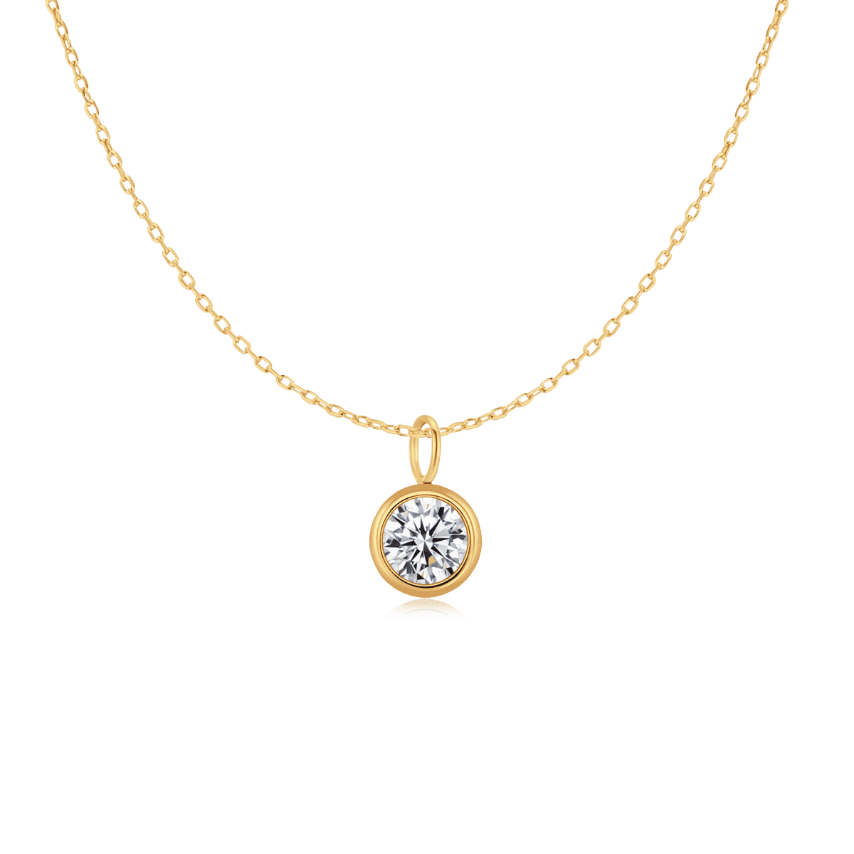 Collar Zirconia Círculo