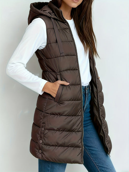 Tira™ | Chaleco Largo Acolchado Elegante