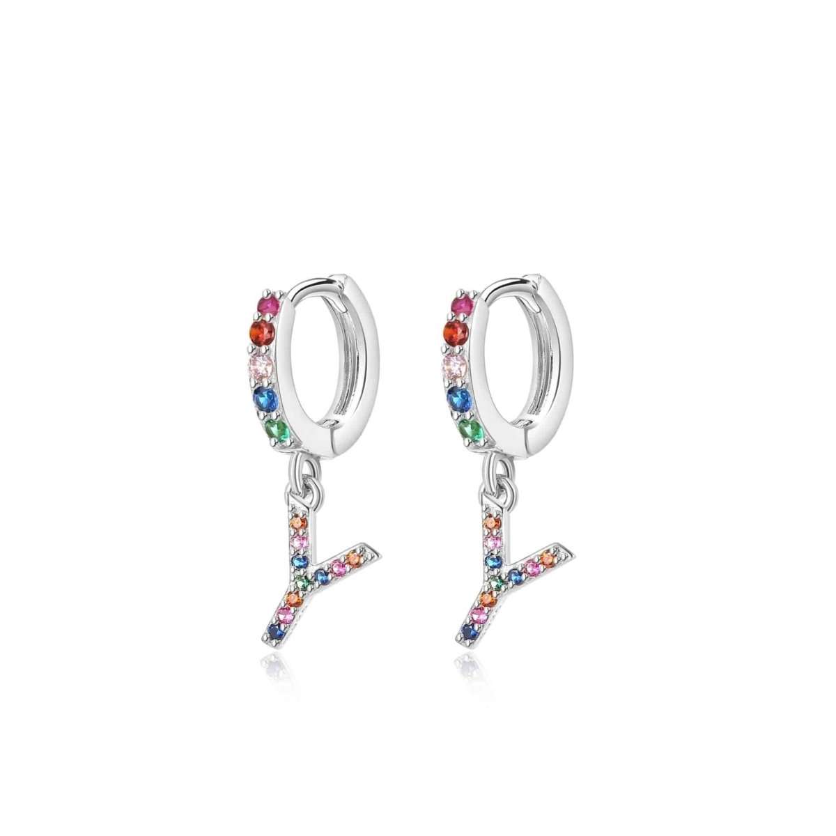 Pendientes Inicial Rainbow-Hoops