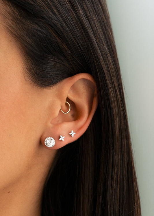 Pendientes Mini Flor Cristal