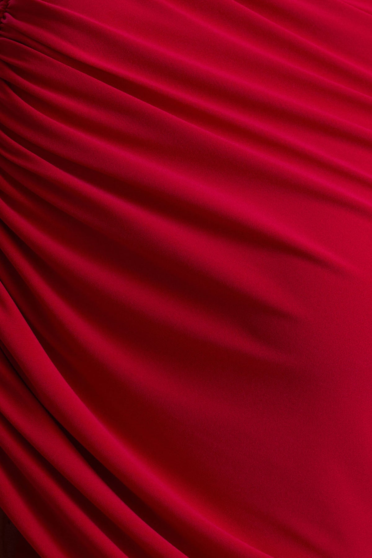 Sylvie | Vestido Largo rojo de cuello asimétrico