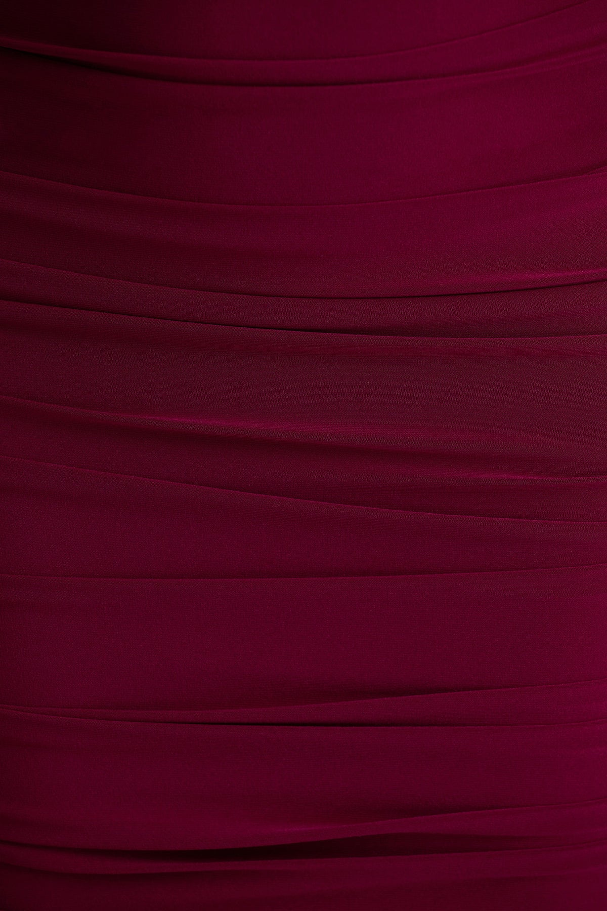 Tamara | Vestido Midi Burdeos de Manga Larga con Fruncidos