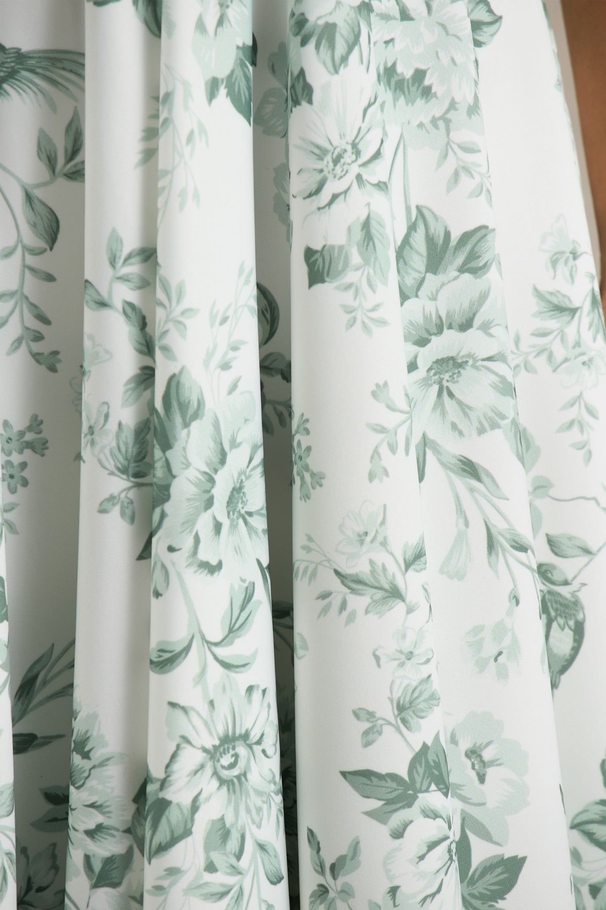 Lissa | Vestido Midi con Escote Cuadrado y Estampado Verde floral