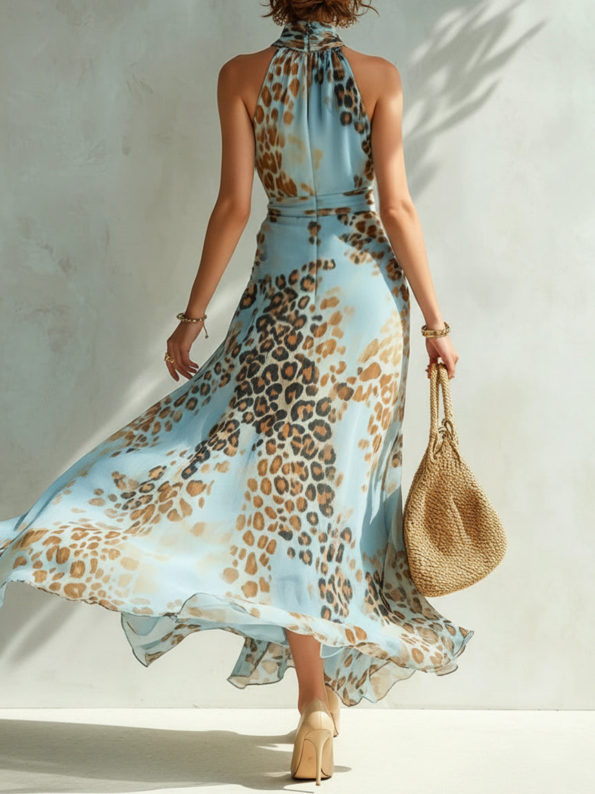 Daniela | Vestido Glamour con Estampado Animal Print