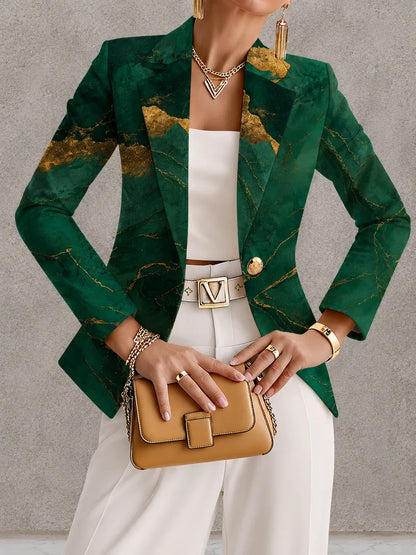 Tessa™ | Eleganter Blazer mit abstraktem Print