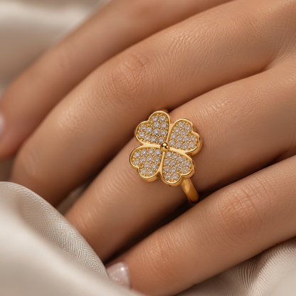 Valenti | Anillo trébol rotatorio
