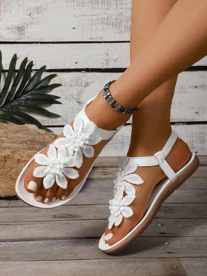 Florea | Sandalias Ortopédicas con Flores Aplicadas