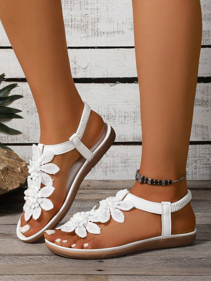 Florea | Sandalias Ortopédicas con Flores Aplicadas