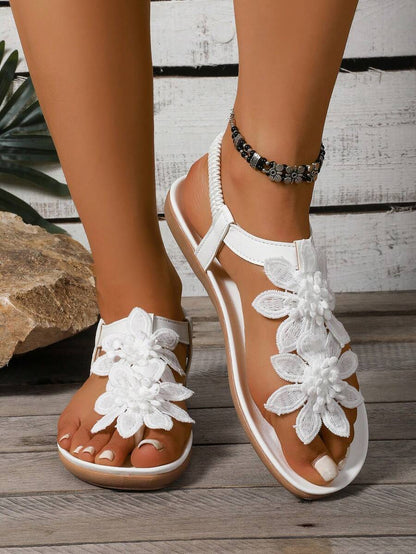 Florea | Sandalias Ortopédicas con Flores Aplicadas