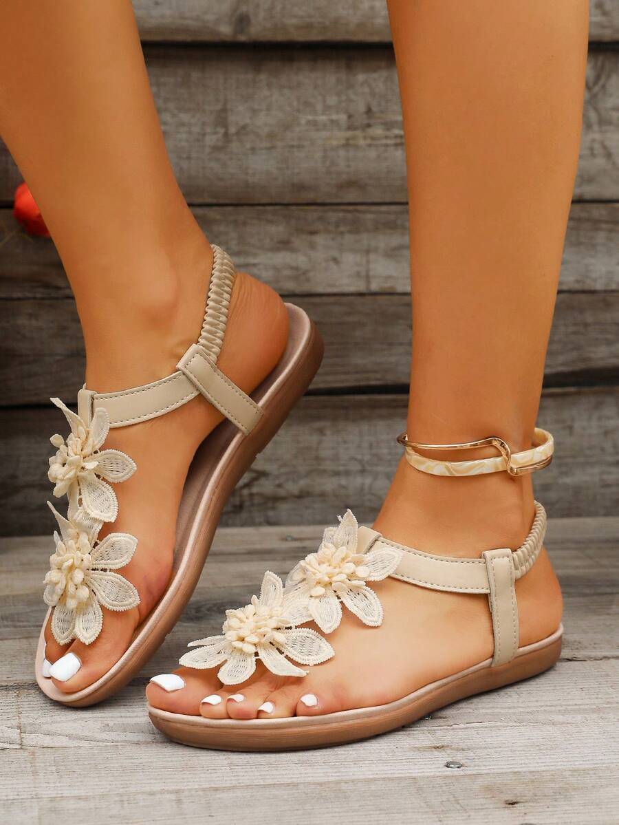 Florea | Sandalias Ortopédicas con Flores Aplicadas