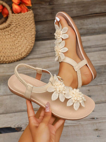 Florea | Sandalias Ortopédicas con Flores Aplicadas