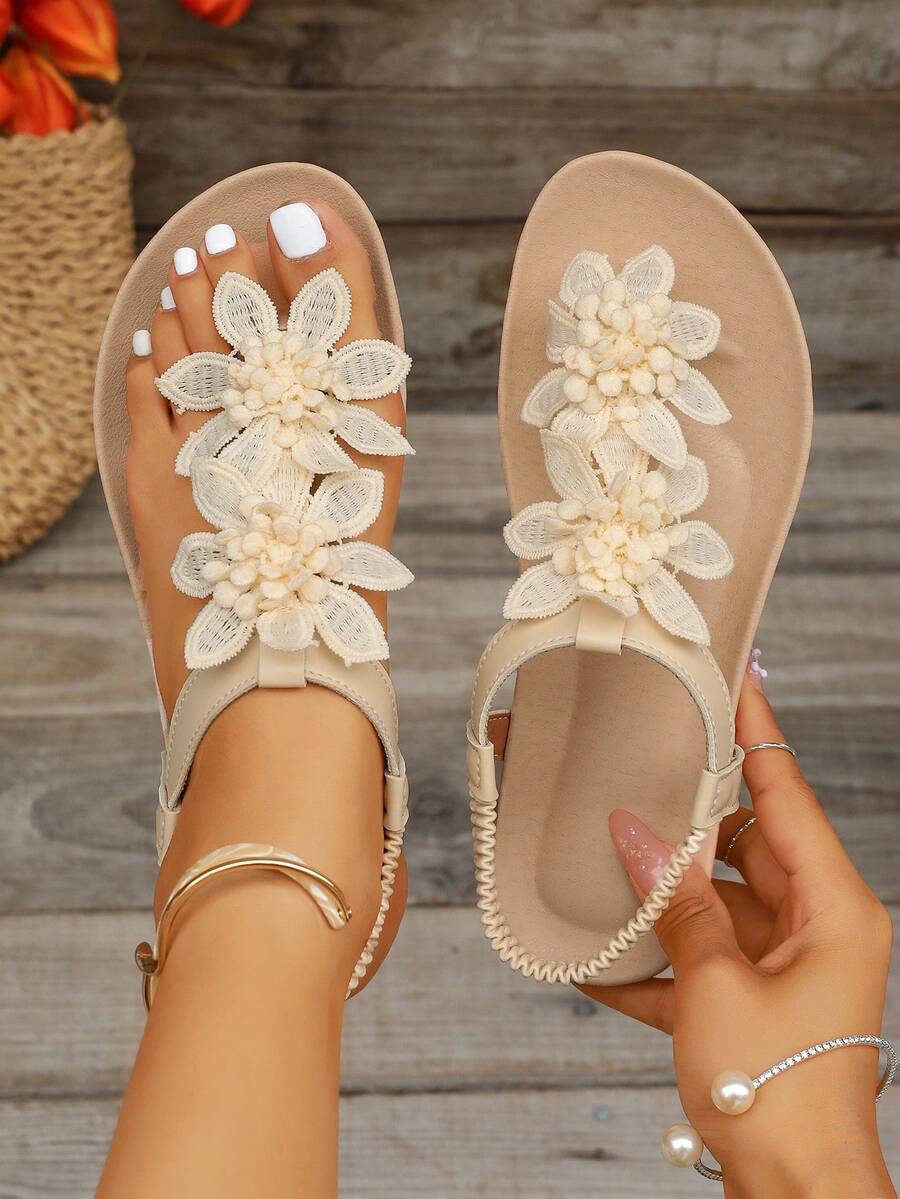 Florea | Sandalias Ortopédicas con Flores Aplicadas
