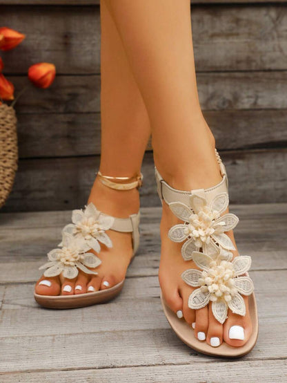 Florea | Sandalias Ortopédicas con Flores Aplicadas