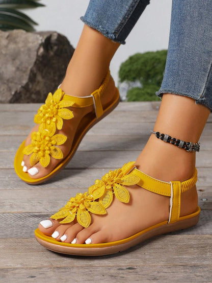 Florea | Sandalias Ortopédicas con Flores Aplicadas
