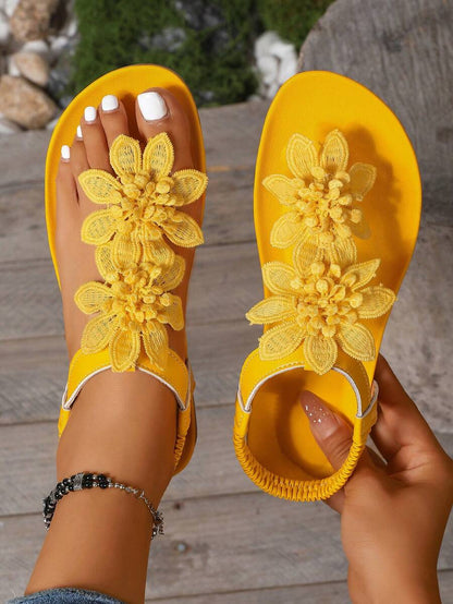Florea | Sandalias Ortopédicas con Flores Aplicadas