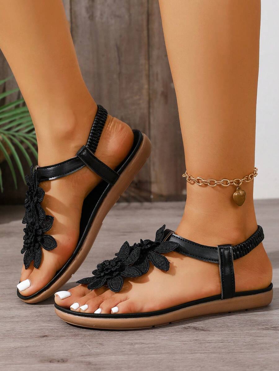 Florea | Sandalias Ortopédicas con Flores Aplicadas