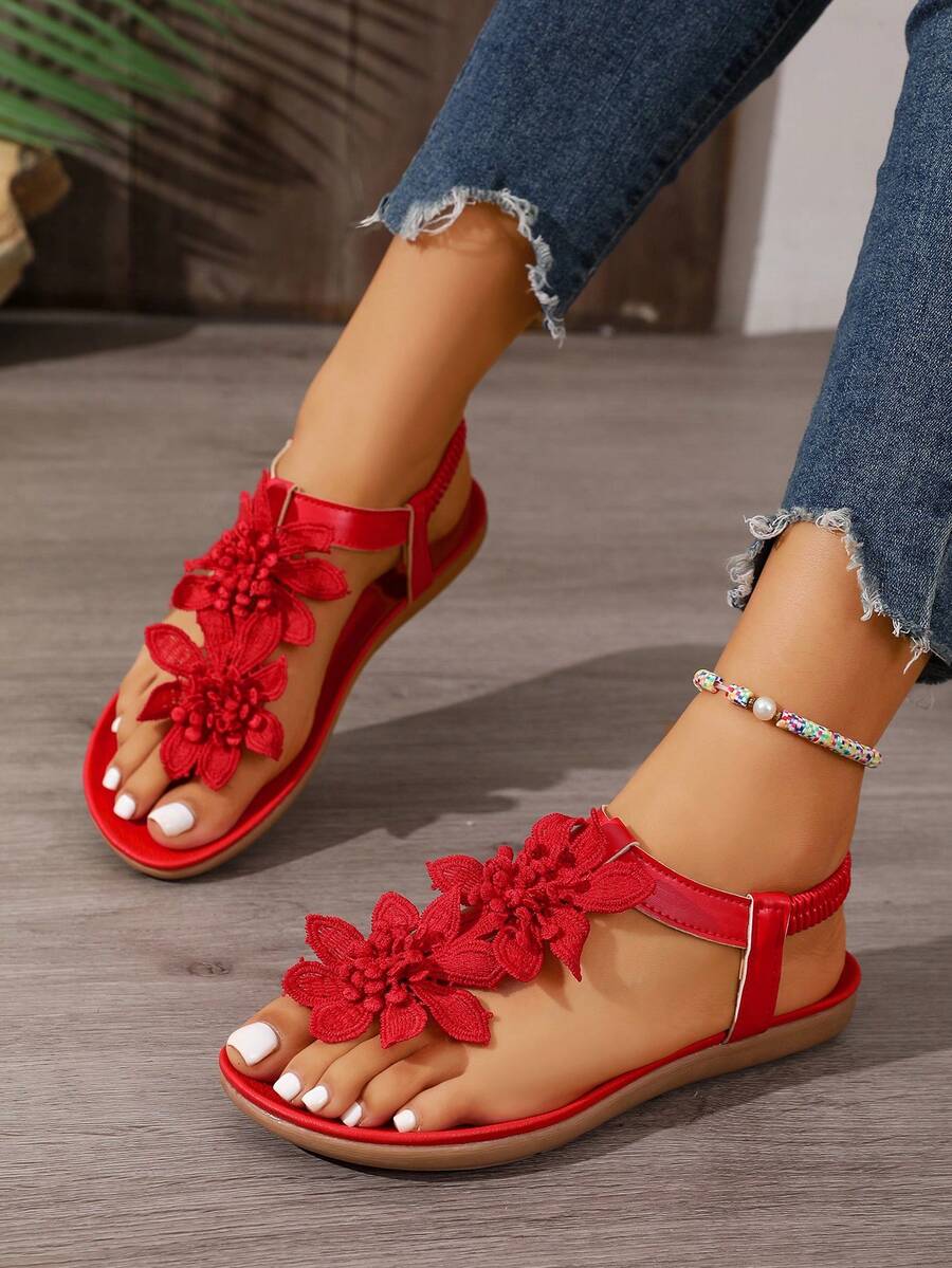 Florea | Sandalias Ortopédicas con Flores Aplicadas