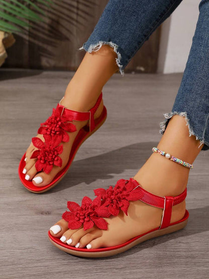Florea | Sandalias Ortopédicas con Flores Aplicadas