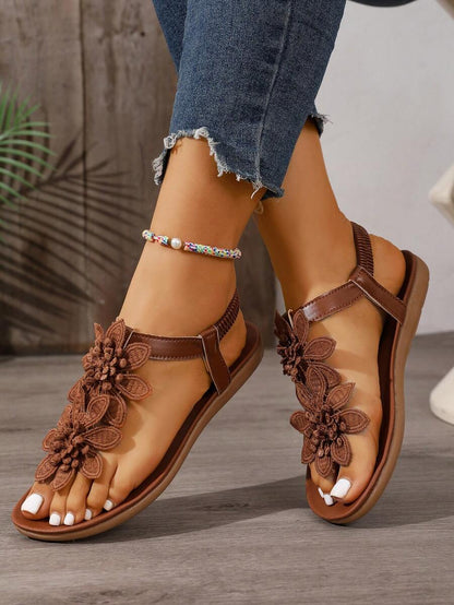 Florea | Sandalias Ortopédicas con Flores Aplicadas