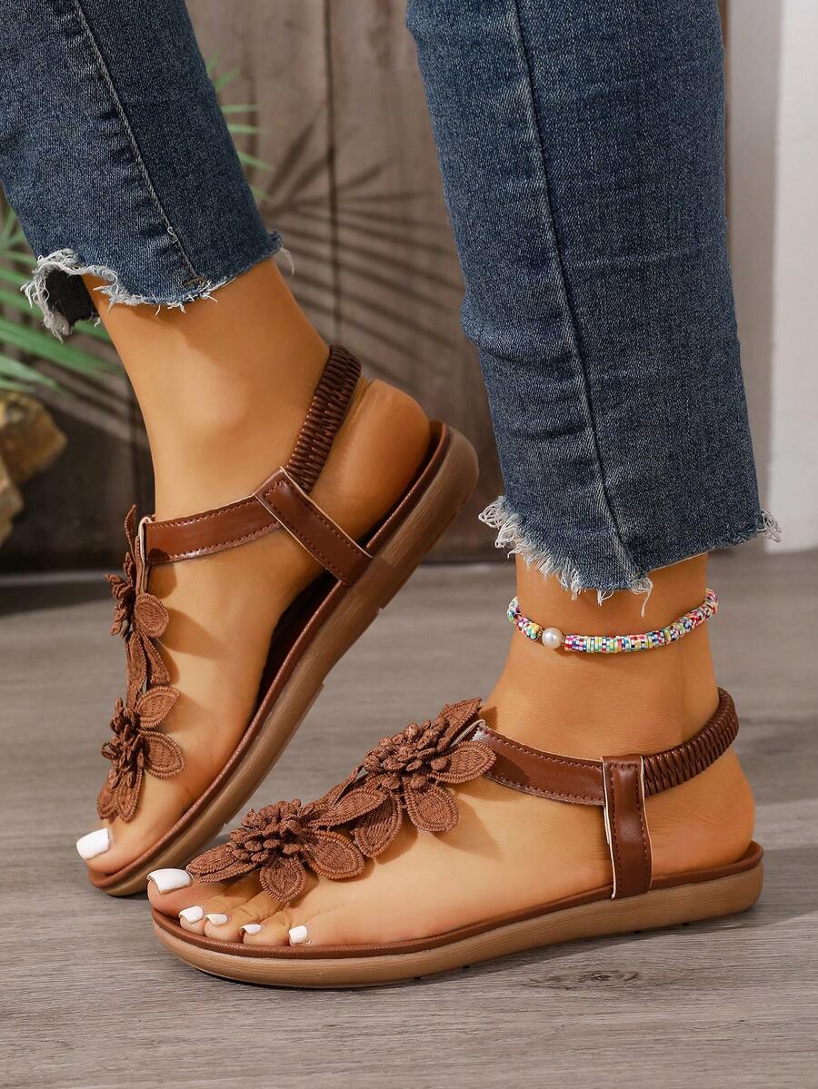 Florea | Sandalias Ortopédicas con Flores Aplicadas