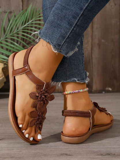 Florea | Sandalias Ortopédicas con Flores Aplicadas