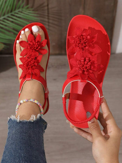 Florea | Sandalias Ortopédicas con Flores Aplicadas