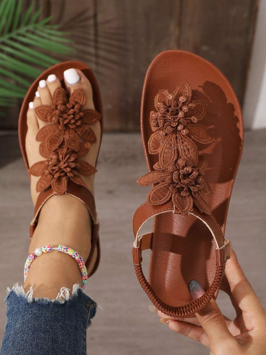 Florea | Sandalias Ortopédicas con Flores Aplicadas