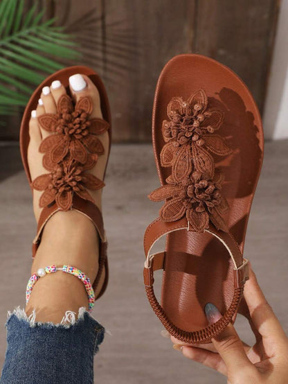 Florea | Sandalias Ortopédicas con Flores Aplicadas