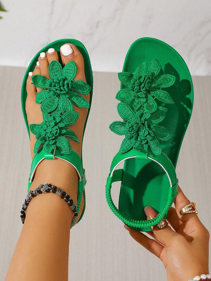 Florea | Sandalias Ortopédicas con Flores Aplicadas