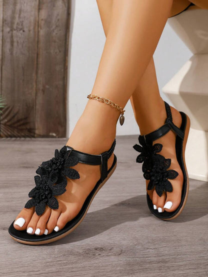 Florea | Sandalias Ortopédicas con Flores Aplicadas