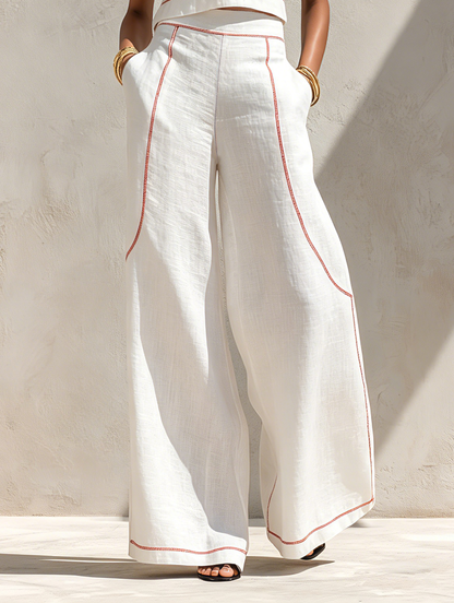 Alice | Conjunto de Pantalón Elegante con Costuras a Contraste