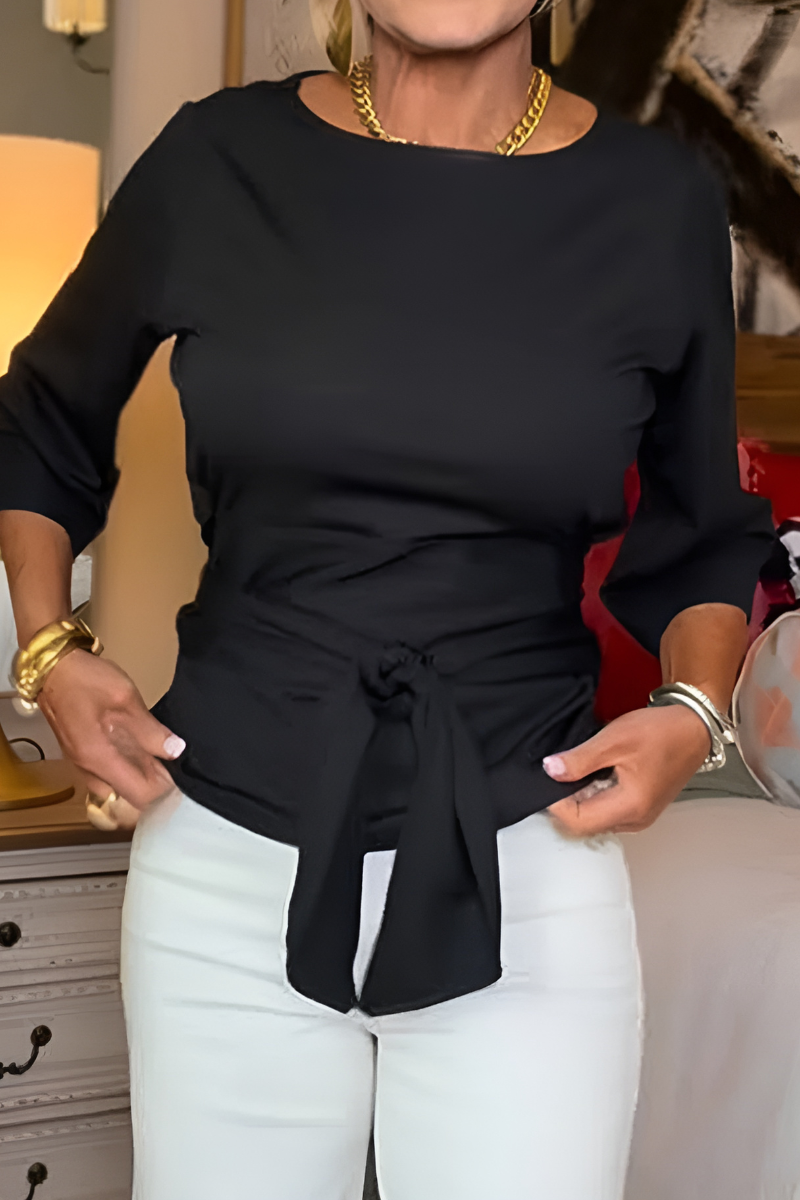 Daria™ | Stilvolles Top mit Schleife in der Taille