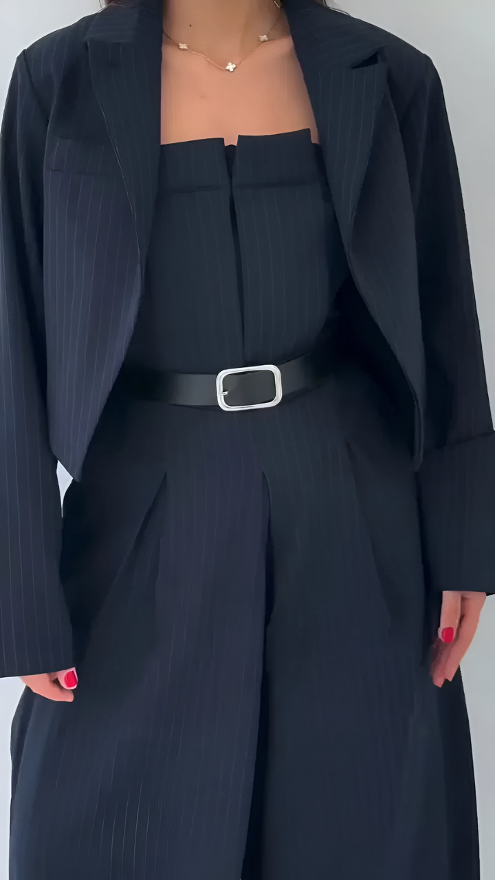 Zara™ | Ensemble deux pièces avec pantalon large et blazer court