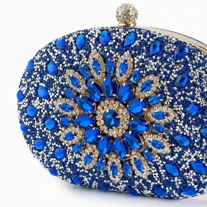 Celeste | Clutch con Strass y Detalle de Nudo