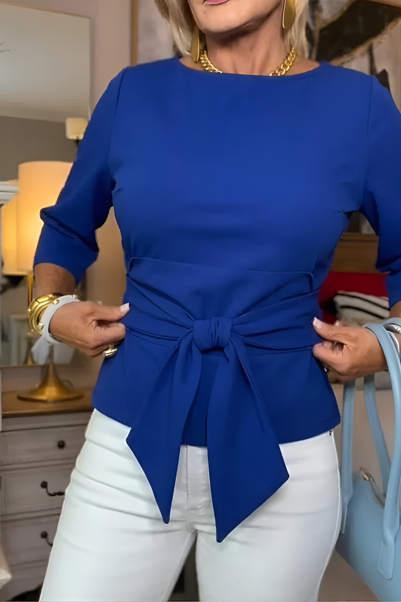 Daria™ | Stilvolles Top mit Schleife in der Taille