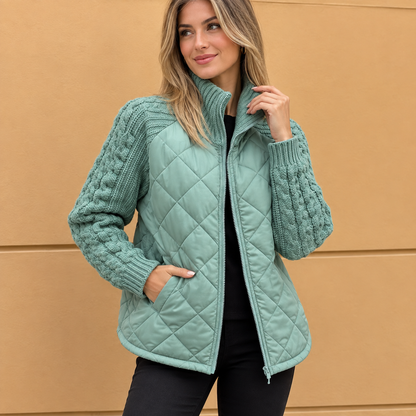 Nienke™ | Warme Steppjacke mit Strickärmeln