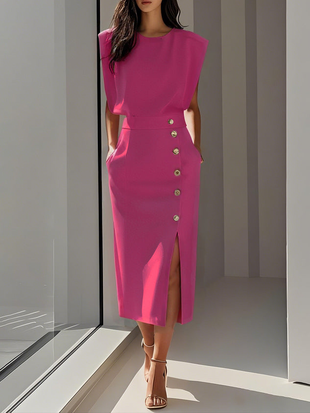 Celina™ | Stilvolles ärmelloses Midikleid