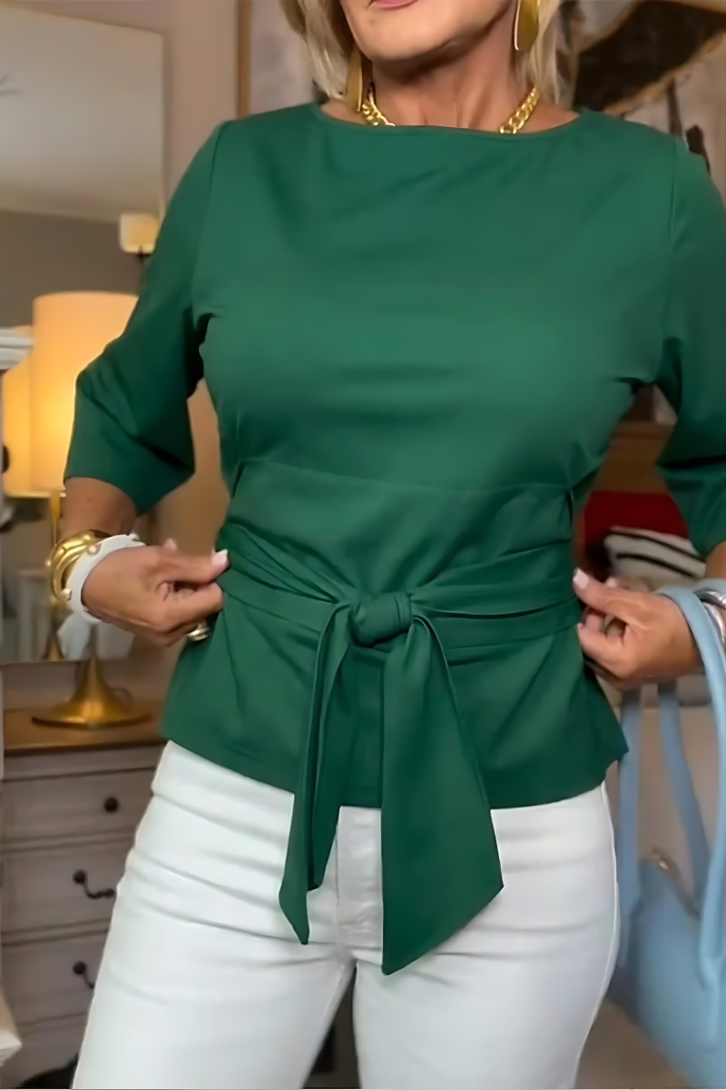 Daria™ | Stilvolles Top mit Schleife in der Taille
