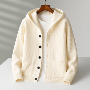 Owen™ | Lässige gerippte Strickjacke mit Kapuze