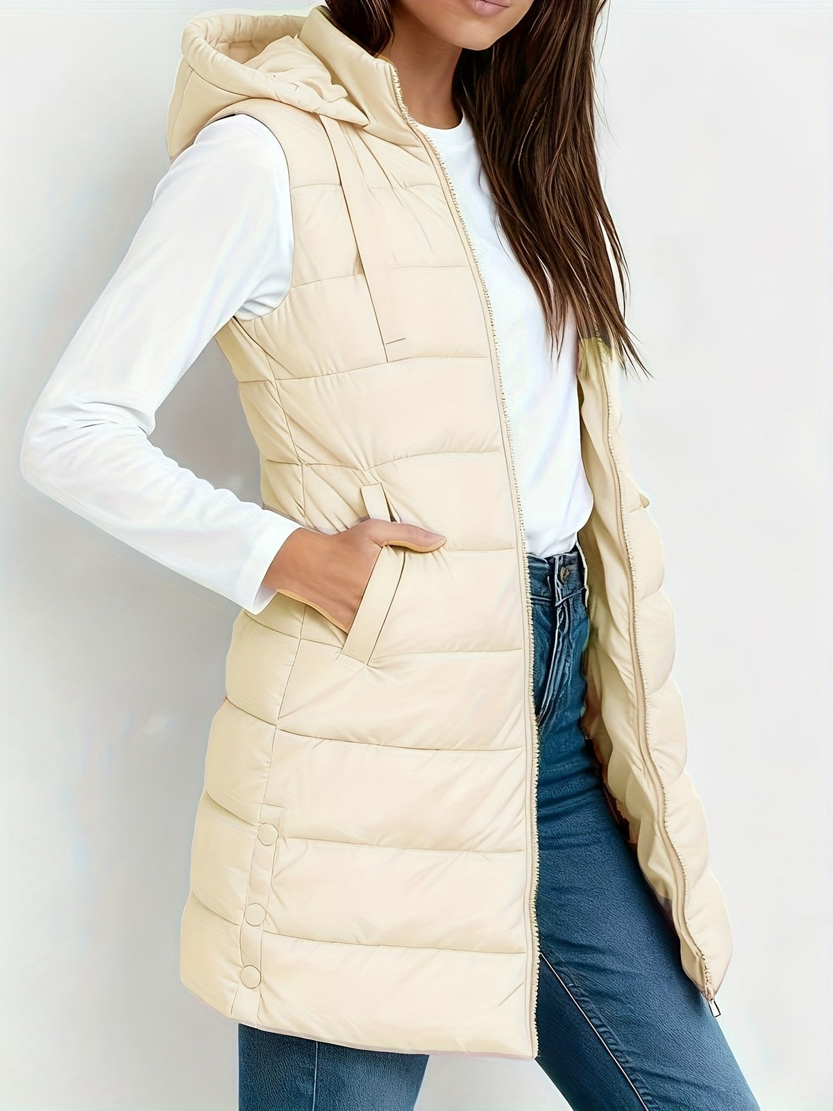 Tira™ | Chaleco Largo Acolchado Elegante