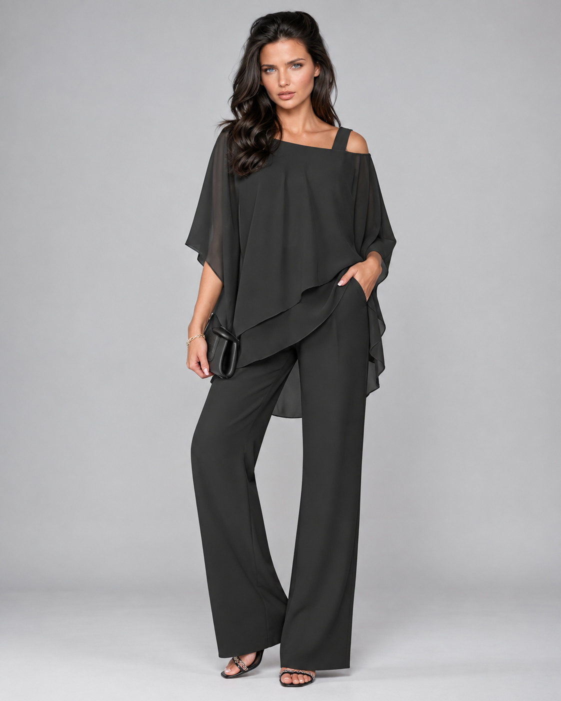Monique™ | Elegantes zweiteiliges Set mit Lagen-Top