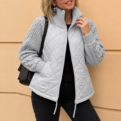 Nienke™ | Warme Steppjacke mit Strickärmeln