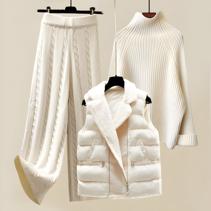 Birgitta™ | Conjunto de Punto Cómodo de Tres Piezas
