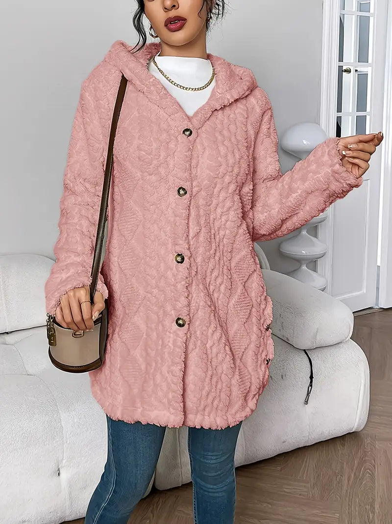 Lisa™ | Veste teddy chaude à capuche